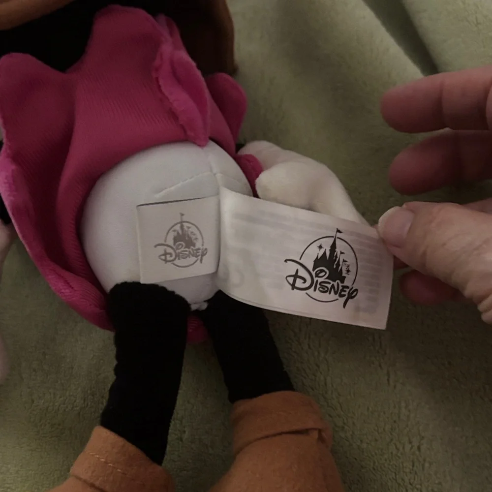 Disney Minnie Mouse Pink and Brown Stuffed Animal